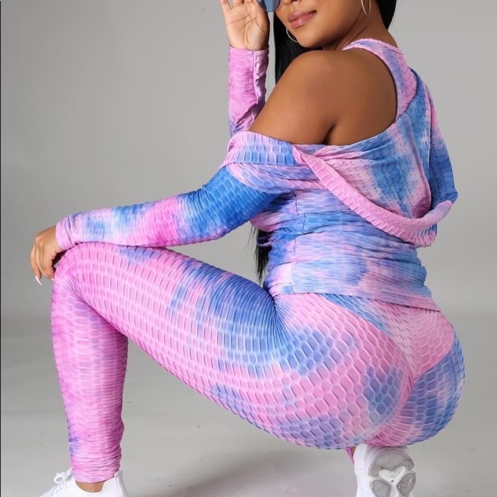 Three piece Tie Dye Workout Set